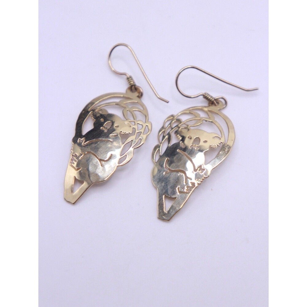 Wild Bryde Koala Gold Tone Dangle Earrings